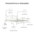thumbnail image 6 of DHP Bombay Metal Platform Bed Frame with Headboard, King, White, 6 of 15