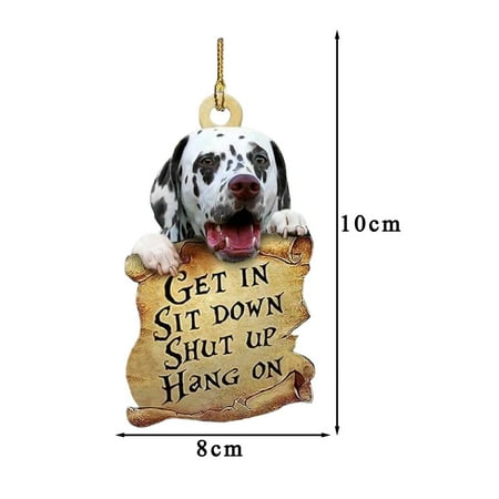 

iOPQO Hangs Animal Lover Two Sided Ornament Funny Car Hanging accessories pendant double-sided B04 B