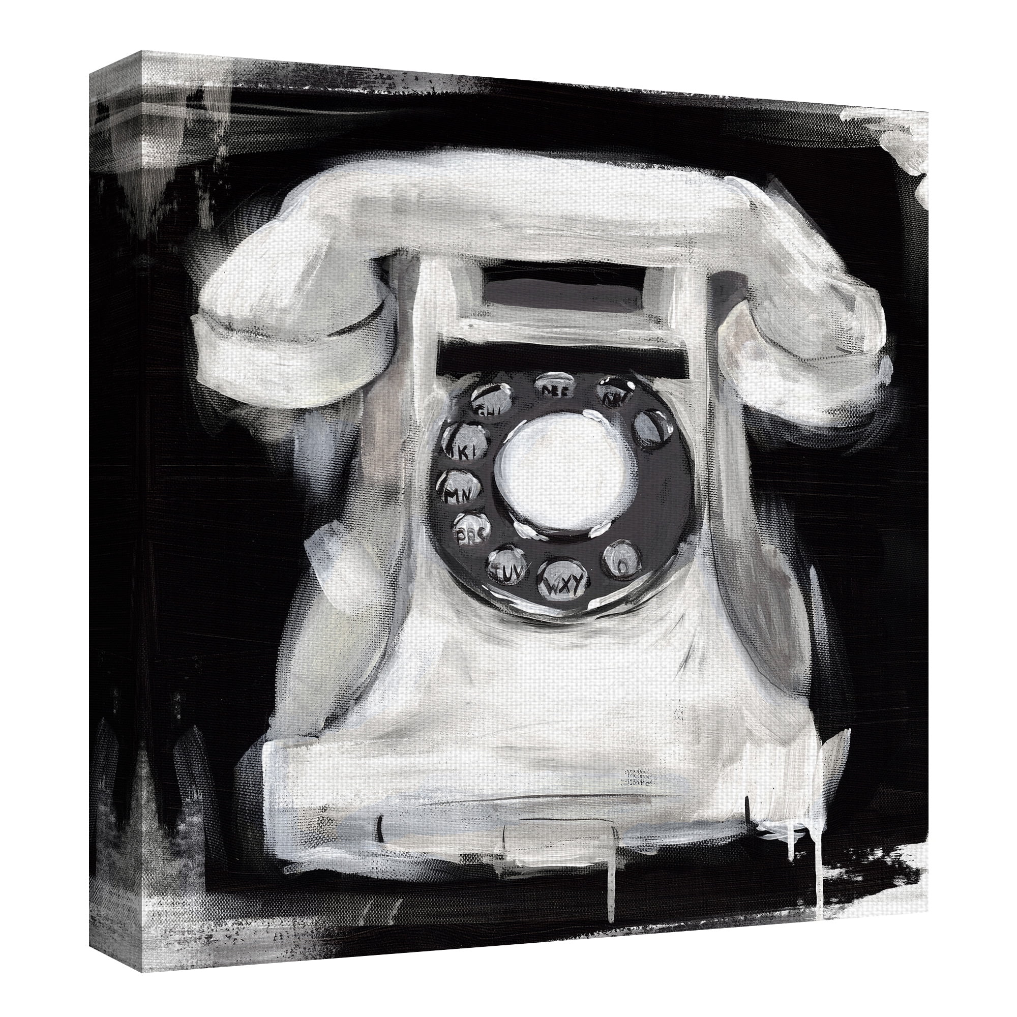 Masterpiece Art Gallery Vinage Phone by Belle Maison Canvas Art Print 35" x 35"
