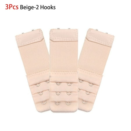 

Adjustable 2/3/4 Hooks Maternity Accessories Bra Buckle Brassiere Strap Underwear Extension Bra Extender Hook BEIGE 2 HOOKS (3PCS)