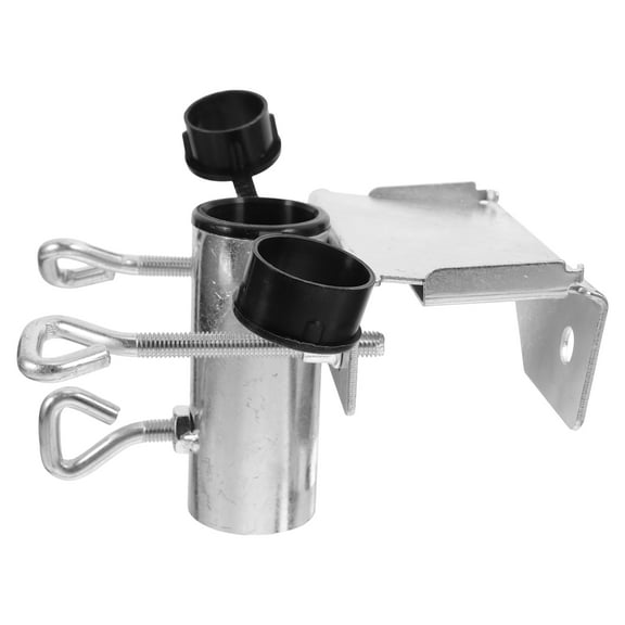 LULULION Chair Umbrella Clamp Iron Silver 1Pcs for Patio Use with Stable Hold