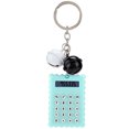 thumbnail image 4 of Lindo estilo de galleta de campana Mini calculadora electrónica portátil de 8 dígitos Llavero Color caramelo (verde), 4 of 8