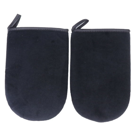 Meijiashe Self Tanning Gloves 2 Pcs Gloves Self Tanning Applicators Self Tanning Gloves Self Tanning Mitt Sets Sunless Tanning Cream Applicator Mitts (Black)