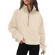 thumbnail image 5 of Sudaderas informales con cuello alto para mujer traje deportivo con capucha de gran tamaño Color sólido, 5 of 6