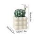 thumbnail image 3 of Planta de cactus artificial – Decoración de suculentas en maceta falsa | Acento de sala interior, baño, oficina | Olla de cerámica blanca | No se necesita mantenimiento | 6,5 pulgadas, 3 of 6
