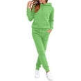 thumbnail image 5 of GiLiling Hoodie Sweatsuit Set for Boys Girls 2 Piece Hooded Sweatshirt Jogger Sweatpants Tracksuit Kids Athletic Solid Outfits (Green, 7-8 Years), 5 of 8