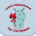 thumbnail image 4 of Inktastic I Want a Hippopotamus for Christmas Boys or Girls Baby Bib, 4 of 4
