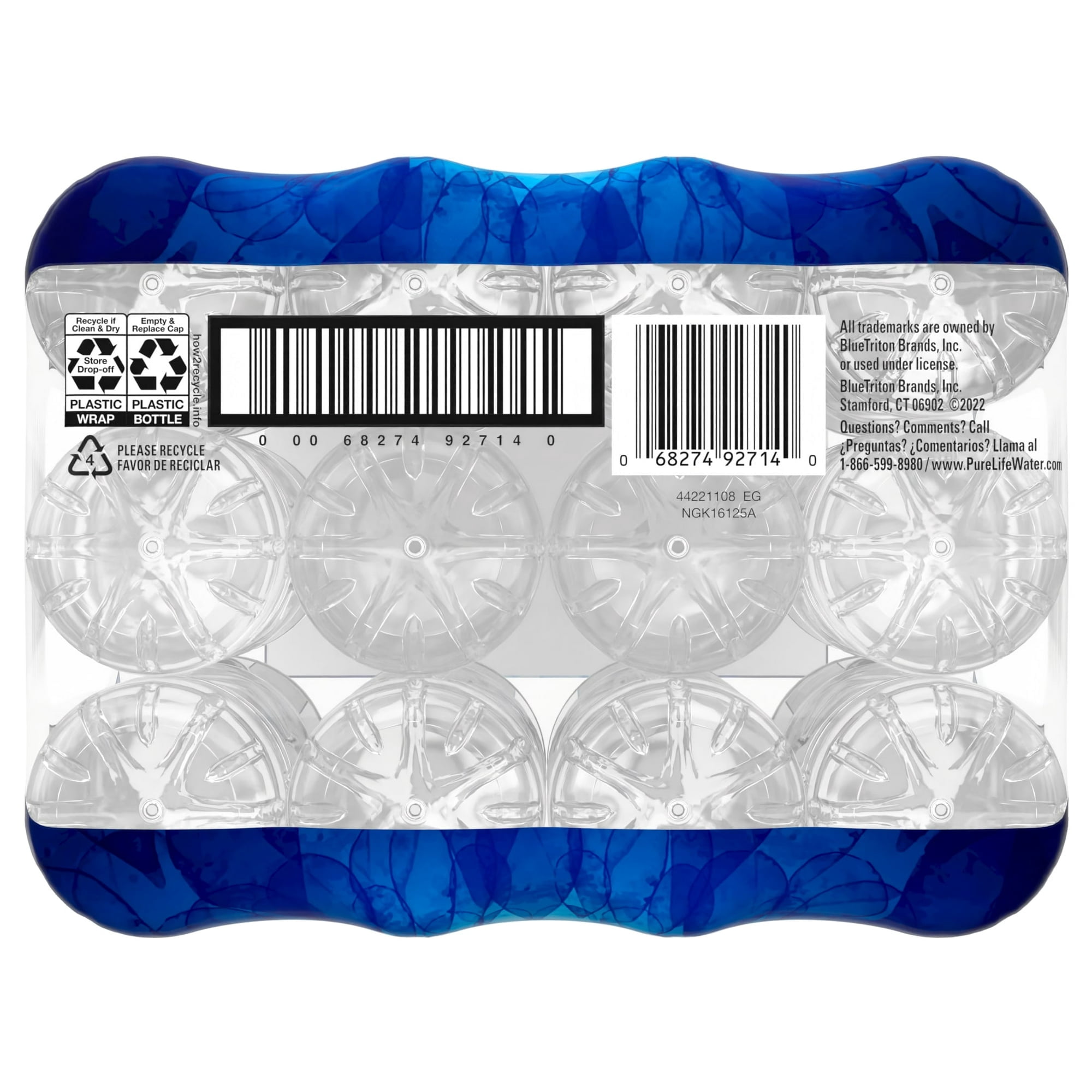 (2 Pack) Pure Life Purified Water, 16.9 Fl Oz, 12-Pack Plastic Bottles