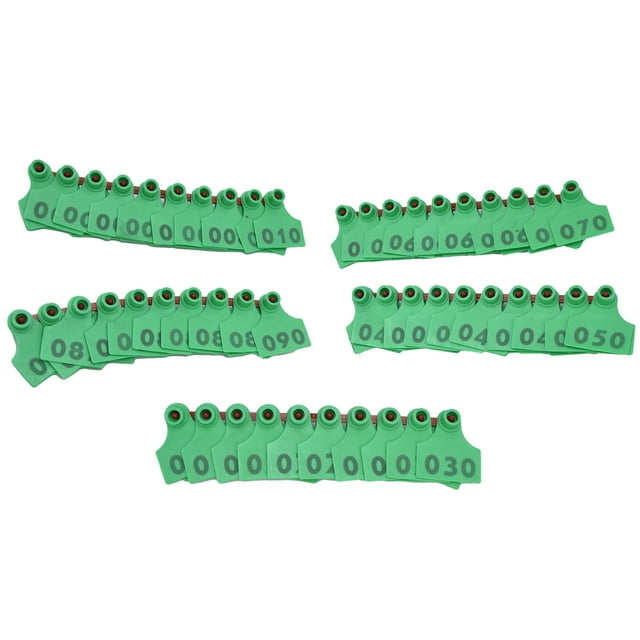 100Pcs TPU Pig Cow Ear Tag Number 001-100 Livestock Accessory