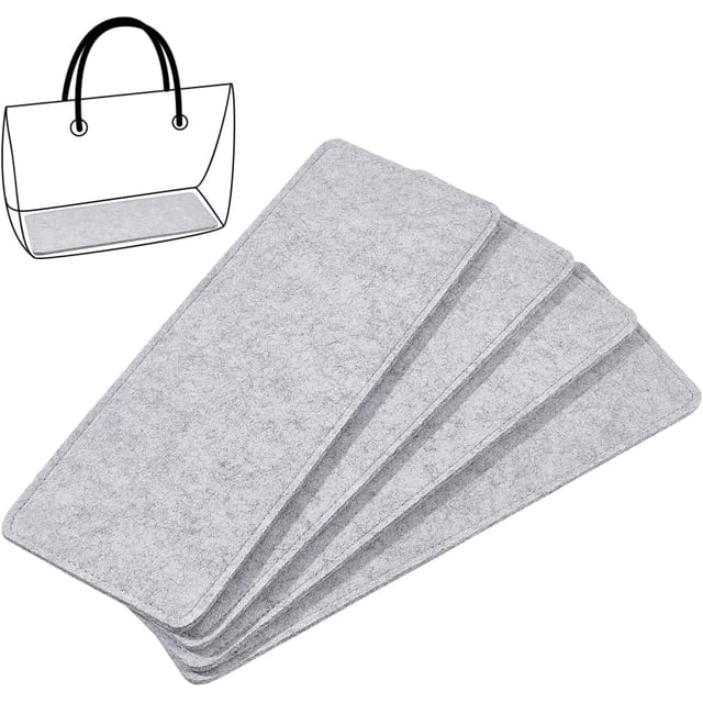 Juego de 4 láminas de fieltro de 35 x 12,5 cm para dar forma a la base del bolso o cartera.