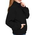 thumbnail image 5 of XIMIN Mock Neck Sweatshirt for Girl Kids Cotton Pullover Shirts Long Sleeve Turtleneck Casual Solid Color Pullover Girls Turtleneck for Autumn and Winter, 5 of 7