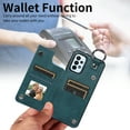 thumbnail image 5 of Mantto Design for Samsung Galaxy A23 4G PU Leather Wallet Phone Case with Kickstand Card Holder Slots Metal Ring Double Magnetic Clasp Back Flip Folio Protective Cover for Women Men,Green, 5 of 10