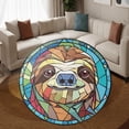 thumbnail image 3 of Round Area Rug, Tree3 Non-Slip Floor Mat, Soft Washable Carpet for Living Room Bedroom Decor 31 Inch, 3 of 6