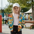 thumbnail image 3 of Xoenoiee Hippie Daisy Print Pullover Hoodies for Kids Girls Zip Up Long Sleeve Hoody Sweater Jacket with Pocket Sweatshirts Tunic Joggers Shirt for Girls Teenagers, 11-13 Years, 3 of 7