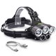 thumbnail image 1 of Linterna frontal recargable: potente iluminación LED recargable ultra USB 4 modos de iluminación Ipx4 para acampar, cazar, pescar, escalar y caminar, 1 of 5