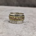 thumbnail image 3 of Wide Spinner Band, Bohemian Ring, 925 Sterling Silver Ring, Spinning Thumb Ring, Three Tone Ring, Fidget Ring, Handmade Jewelry, Christmas Oxidized, Brass Copper Band, Anxiety Ring, Mans Band Gifts, 3 of 6
