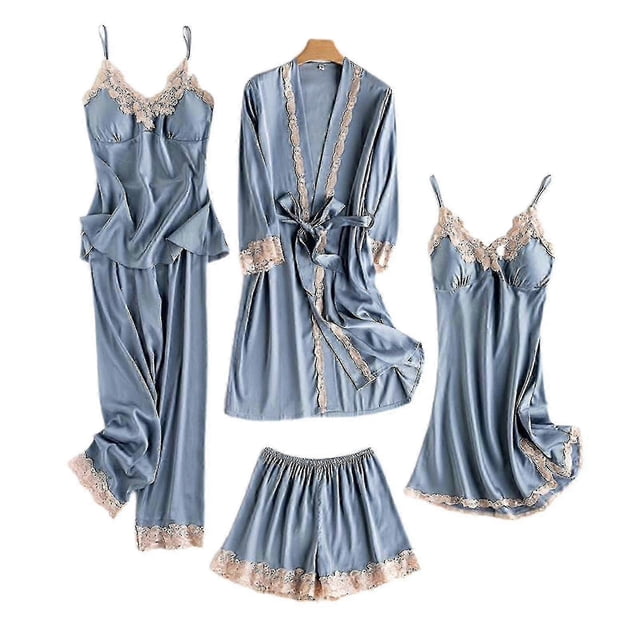 Ice Silk Lace Pajamas 10pcs/set Skin-friendly