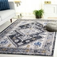 thumbnail image 2 of SAFAVIEH Odyssey Edin Damask Area Rug, Dark Grey/Blue Gold, 5'3" x 7'6", 2 of 8
