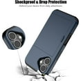 thumbnail image 5 of KOMI Compatible with iPhone 16 Pro Max Case with Card Holder[Store 5 Cards] Dual Layer Heavy Duty Shockproof Wallet Case with Hidden Card Slot Large Storage Cover for Men&Women 6.9'' Blue, 5 of 5