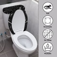 thumbnail image 3 of Yuyamidu Black Marble Print Toilet Seat Covers for Bathroom Decoration 2 PCS Toilet Tank Lid Cover & Toilet Lid Cover Set Fits Most Size Toilet Lid and Toilet Tank, 3 of 7