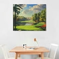 thumbnail image 2 of Orinice Trees Pond American Scene Fine Art Aesthetic Poster & Print Wall Painting for Classroom Kitchen Office Farmhouse Bathroom Room Decor Pictures Wall Art Painting Canvas Prints Wall Art Canvas, 2 of 6