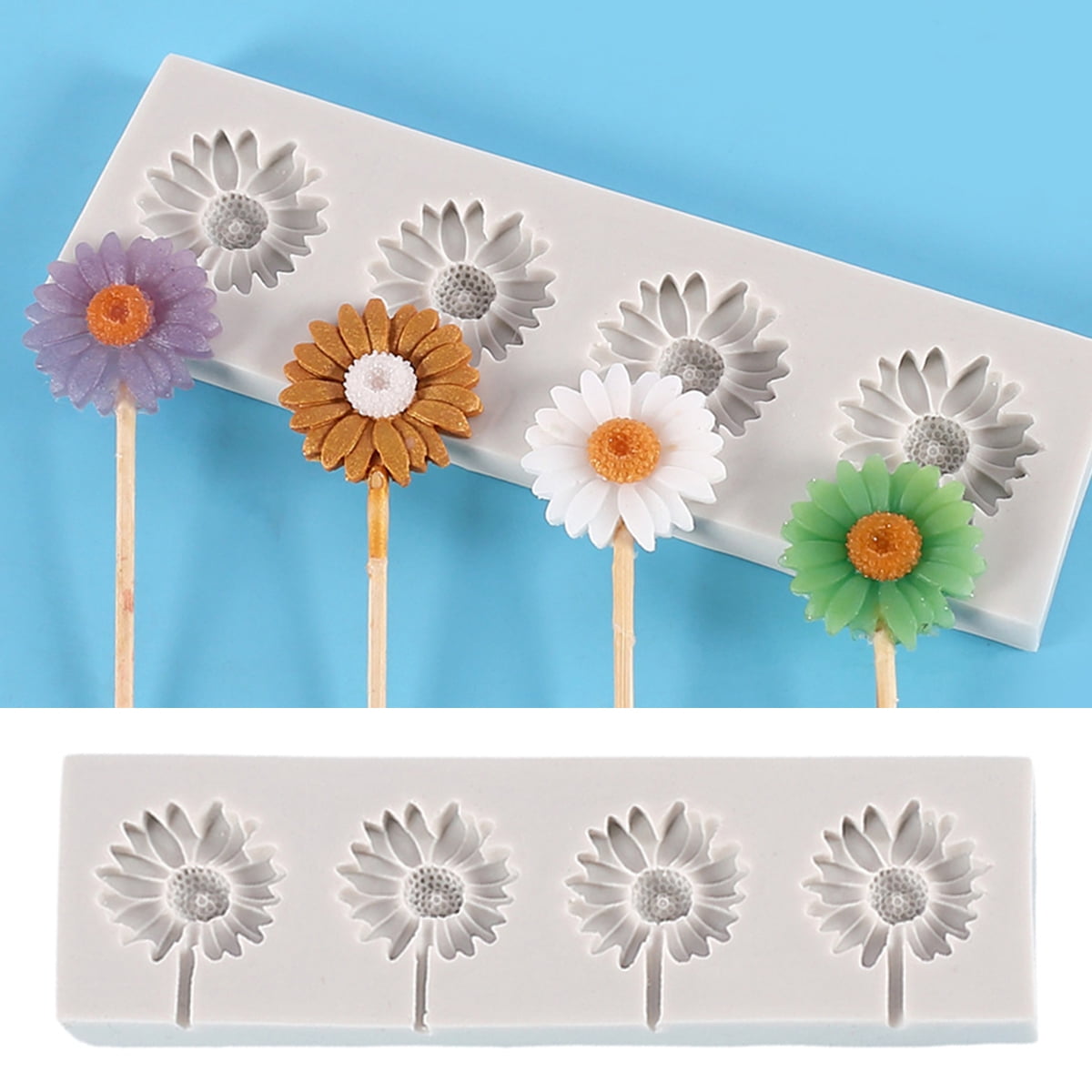 Cheer US Silicone Lollipop Molds, Daisy Flower Silicone Lolly Pop Tray