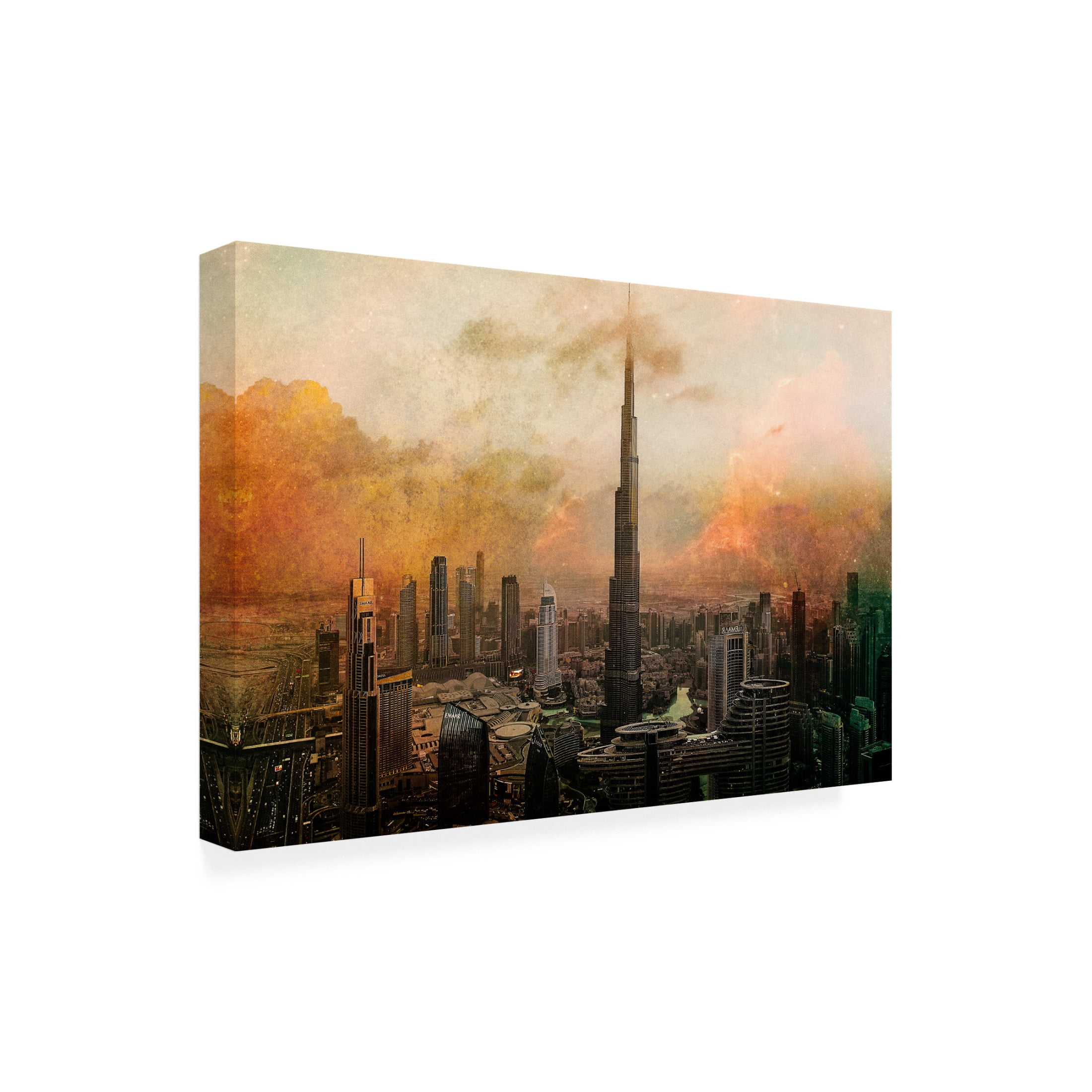 Canvas Wall Art - Carmine Chiriaco 'Burj Khalifa' Wall Art for Living Room, Bedroom, or Office D?cor by Trademark Fine Art - 47 x 30 Inches