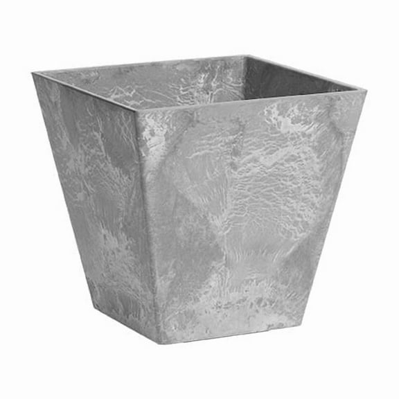 Root & Vessel Ella Square Planter, Gray, 10"