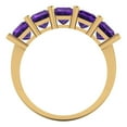 thumbnail image 5 of 2.5 ctw Wedding Band for Women - 18K Yellow Gold Natural Amethyst Stackable Eternity Ring, 5 of 6