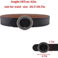 thumbnail image 3 of PIKADINGNIS Women's Faux Leather Belt Vintage Fashion Waist Belt Dress Wide Belt for Ladies Jeans Pants Retro O-Ring Buckle, 3 of 6