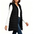 thumbnail image 5 of Yutgune Women's Long Hooded Puffer Vest Zip Up Sleeveless Jacket with Pockets Fall Winter, 5 of 7