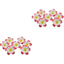 200 pcs 6CM Plumeria Hawaiian Frangipani Flower For Wedding Party Decoration (Red)