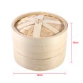 thumbnail image 3 of Vaporera de Bambú, Vaporera de Cocina de Bambú, Vaporera de Cesta de Bolas de Masa Hecha a Mano para Cocinar Verduras Ideal para Verduras de Pescado Y Pollo Dim Sum(22cm) Amonsee No, 3 of 5