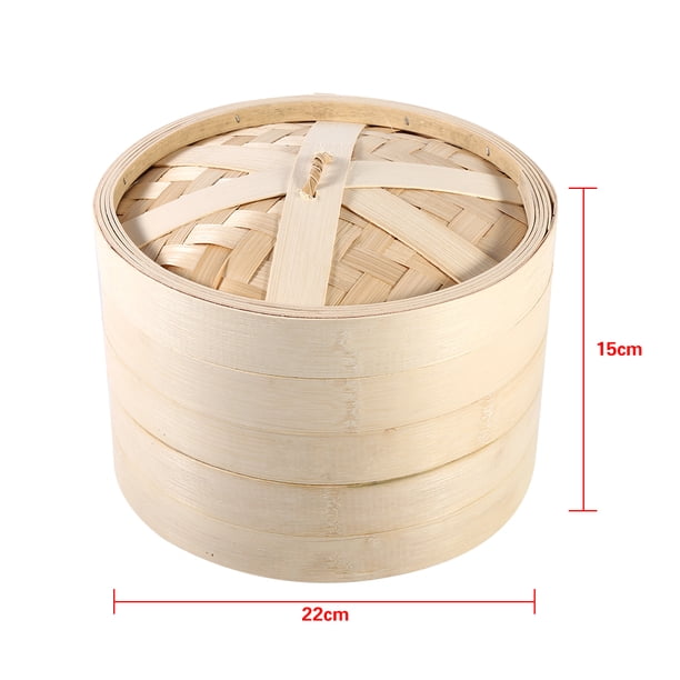 Cesta De Vapor, Cesta De Vapor De Bambú, 2 Niveles, Vaporizador De Alimentos, 4 Tamaños, Respetuoso Con El Medio Ambiente Para Cocina Para Cocinar Arroz Fyydes Descripción de la referencia