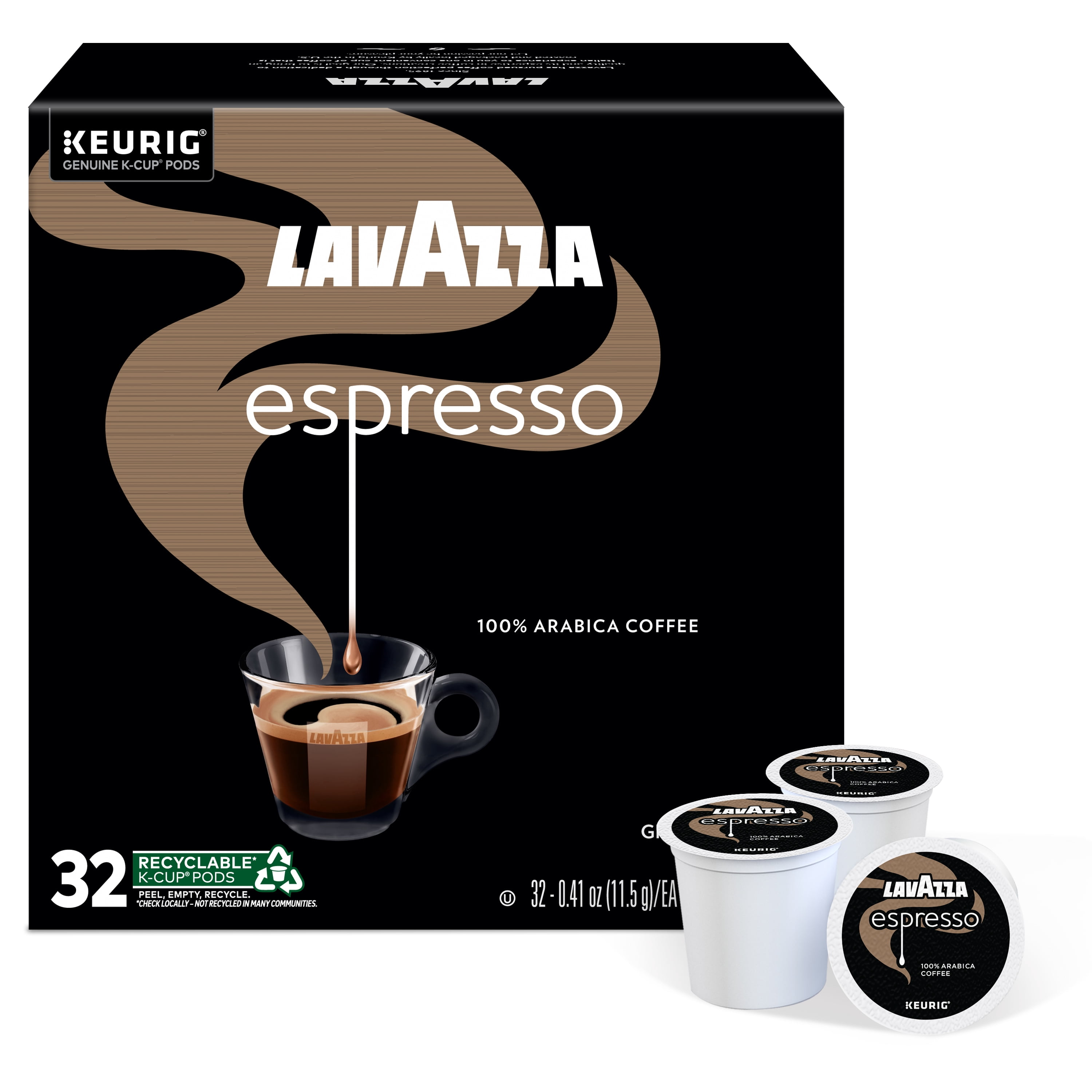Lavazza Espresso Keurig K-Cup® Pods, Medium Roast, 100% Arabica (32 Pods)