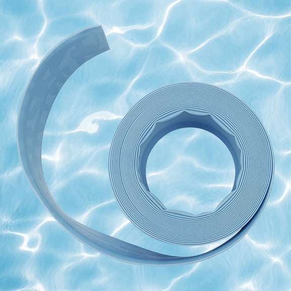 Pool Central Round Swimming Pool Filter Backwash Hose 100' x 1.5" - Light Blue