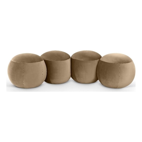 Meridian Furniture Apollo Beige Velvet Bench