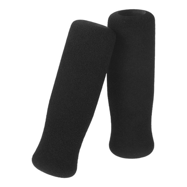 COMPUKAS 2Pcs Crutch Handgrips Black NBR Cushion For Enhanced Control During Movements