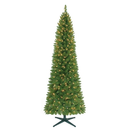 Holiday Time 7ft Pre-Lit Brinkley Pine Artificial Christmas Tree with 300 Clear Lights -