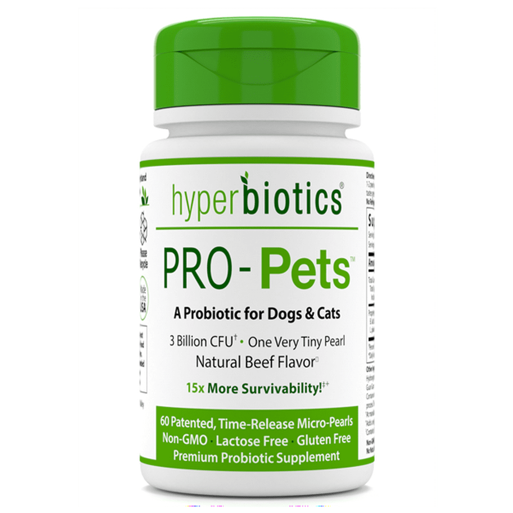 Hyperbiotics PROPets Probiotic for Dogs & Cats Natural Beef Flavor