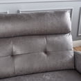 thumbnail image 4 of Noble House Gideon Oversize Microfiber 2 Seater Recliner, Slate and Black, 4 of 13