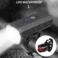 thumbnail image 4 of Bicycle Headlight + Taillight Set,Cycling LED Headlight,USB/Type-c Rechargeable Rainproof Bicycle Light Set,4 T6LED Lights 2400 Lumens Super Bright Bicycle Light,Suitable for All Road Mountain Bikes, 4 of 8