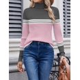 thumbnail image 3 of Zeagoo Womens Sweaters Turtleneck Cable Knit Long Sleeve Pullover Cute Fitted Trendy Basic Fall Winter Tops, 3 of 5