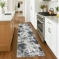 thumbnail image 3 of iOhouze Runner Rugs 2x7 Washable Runner Rug for Hallways Non Slip Kitchen Runner Low Pile Soft Printed Faux Wool Abstract Floor Runner for Inodoor Bedroom Entryway Laundry Room, Black/Grey/White, 3 of 10