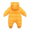 thumbnail image 4 of GYRATEDREAM Baby Boy Girl One Piece Cotton Romper Coat Toddler Baby Snow Suit Hooded Thick Warm Jumpsuit Jacket Overalls Outfit 0-18months, 4 of 5