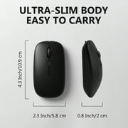 Wireless Mouse, Mouse for Laptop, Bluetooth Mouse, Black