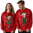 thumbnail image 4 of Christmas Sweaters Custom Print Matching Family Sweatshirts Casual Loose Fit Holiday Party Outfits Cozy Couple Pullover For Parents And Kids Christmas Sweaters, 4 of 4