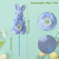 thumbnail image 2 of Flocked Bunny Figurines with Bowtie & Sunflower - 7.8" Easter Tabletop Decorations for Spring Centerpieces, Home Office, Lawn, and Garden Party Sculpture Decor, 2 of 5