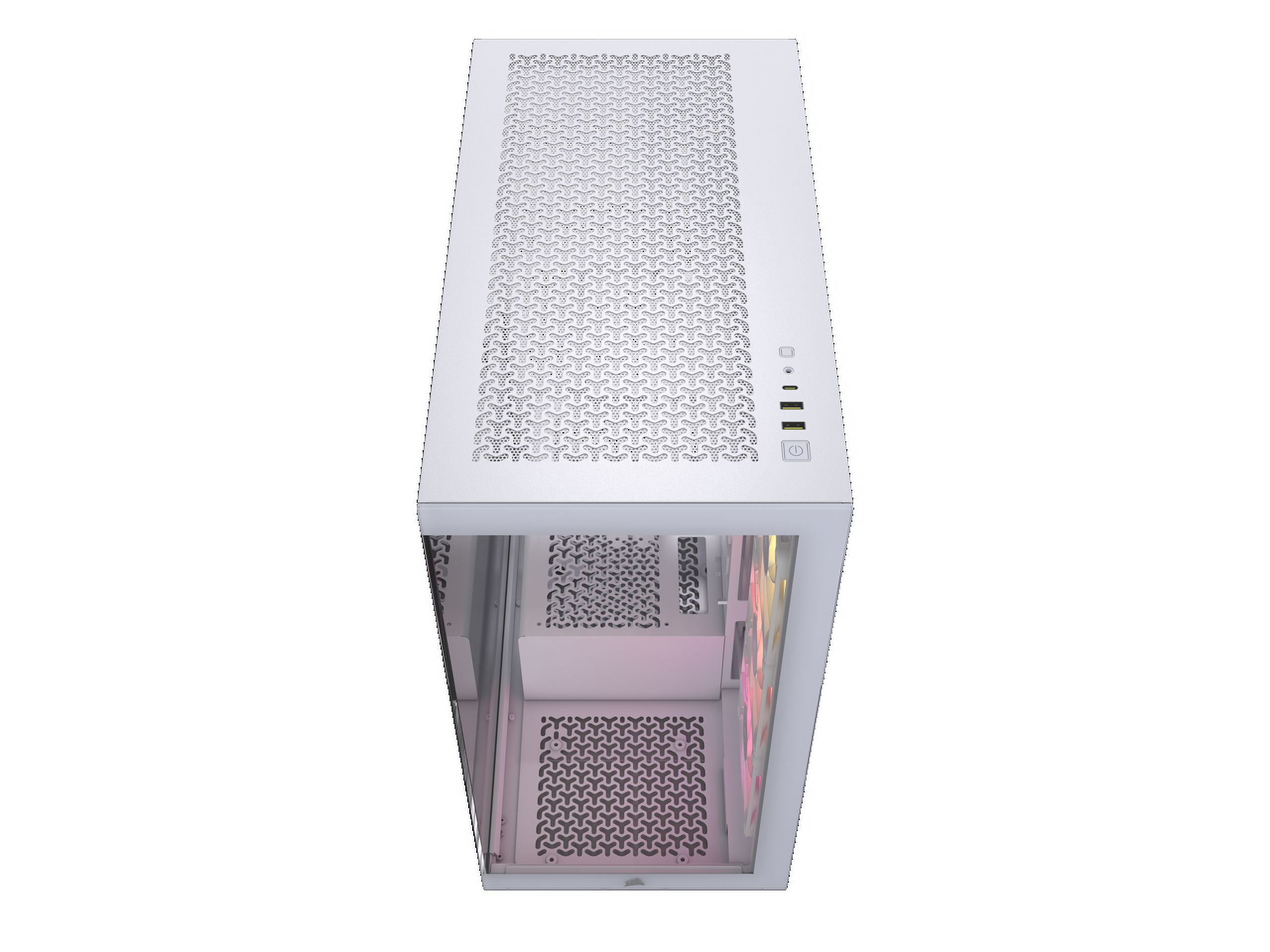 CORSAIR iCUE LINK 3500X RGB Tempered Glass Mid-Tower PC Case, White – 3x Pre-Installed RX120 RGB Fans – Reverse Connection Motherboard Compatible – Fits up to 10x 120mm Fans