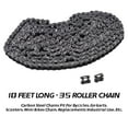 thumbnail image 2 of findmall 35 Roller Chain 10 Feet with 2 Connecting Links Fit 35 Roller Chain Carbon Steel Material for Motorcycle, Bicycle, Go Kart and Other Industrial Machinery, 2 of 6